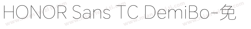 HONOR Sans TC DemiBo字体转换